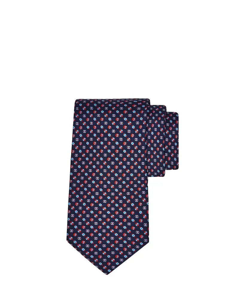 Ferragamo Men's Sports Ball Print Silk Tie