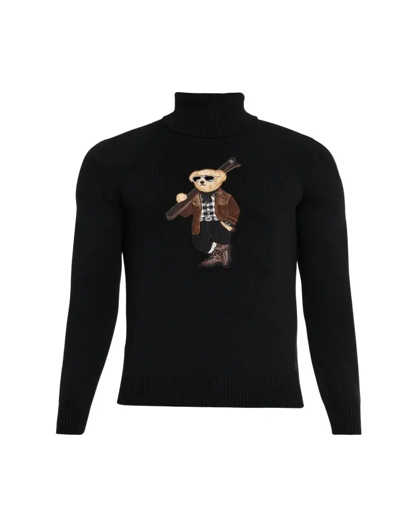 Ralph Lauren Purple Label Men's Cashmere Knit Ski Polar Bear Turtleneck Sweater