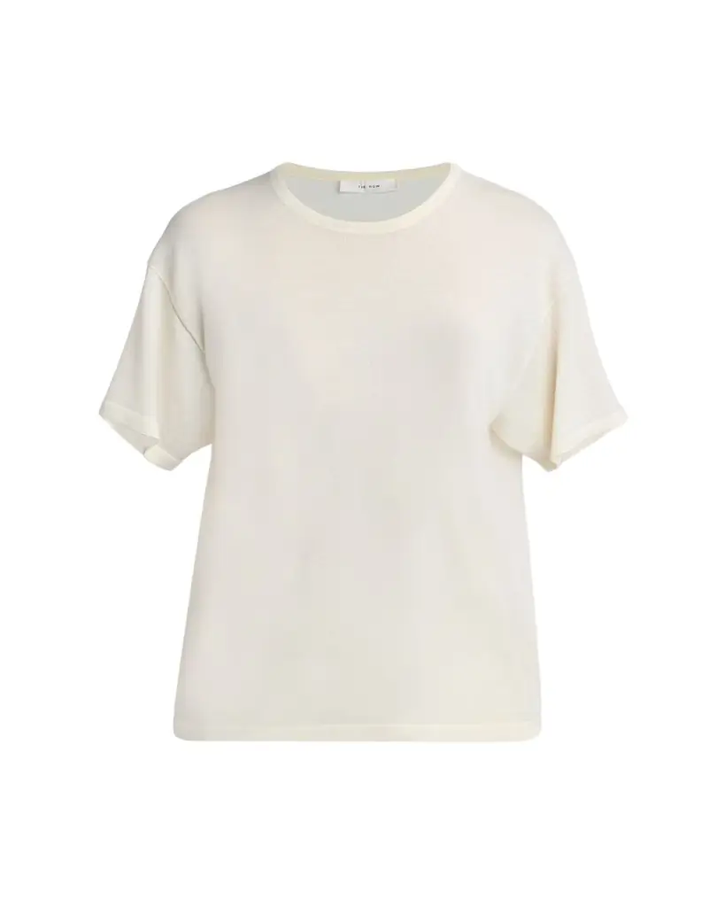 THE ROW Nonas Crewneck Cashmere Knit Top