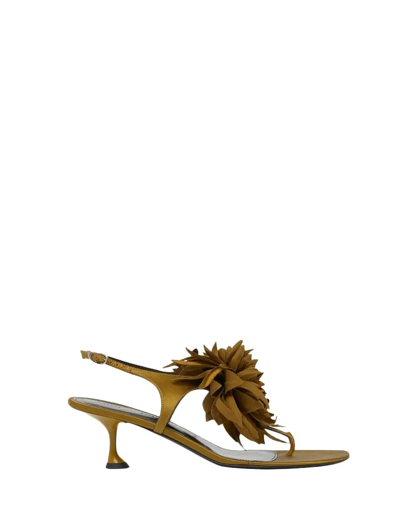 Proenza Schouler Tee Satin Flower Thong Sandals