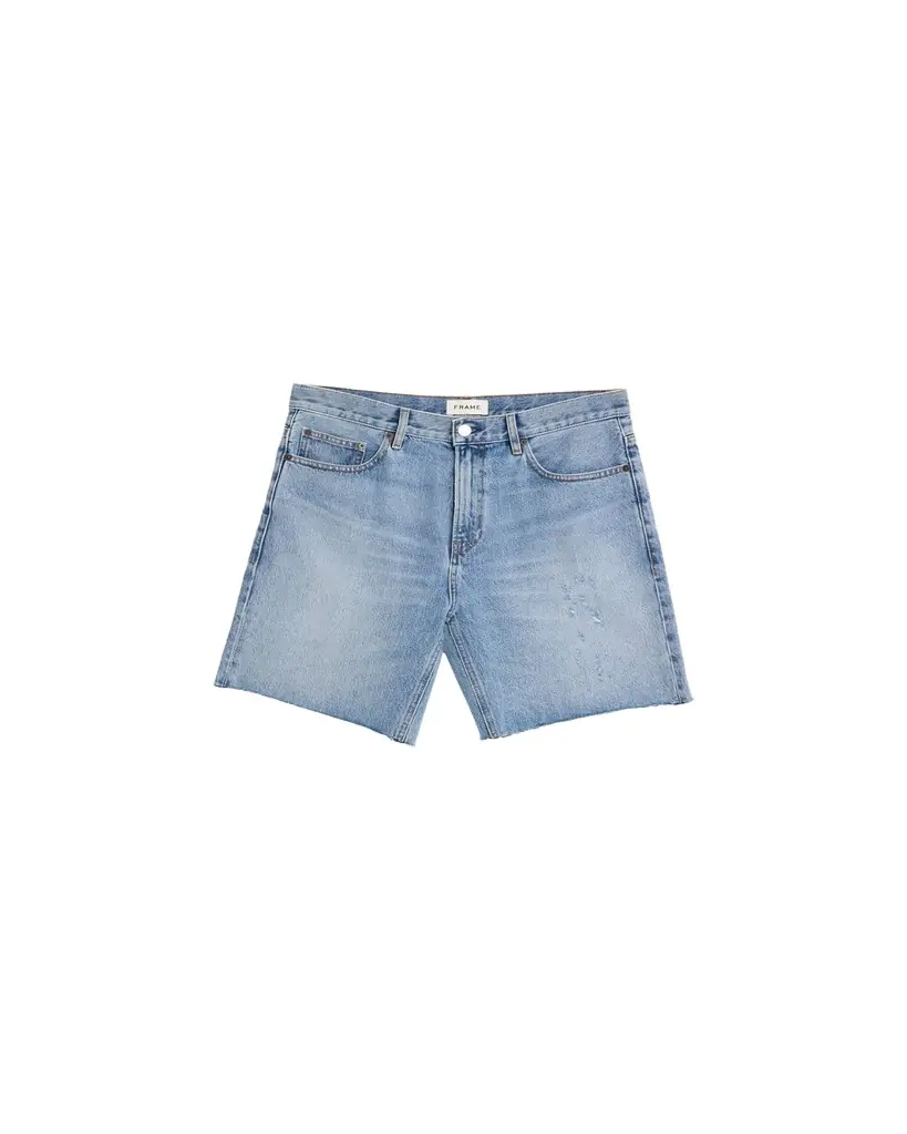 FRAME Men's Baggy Jean Cutoff Shorts