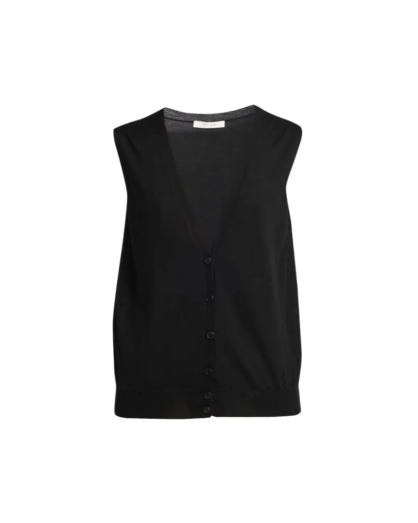 THE ROW Neel Cashmere Cardigan Vest