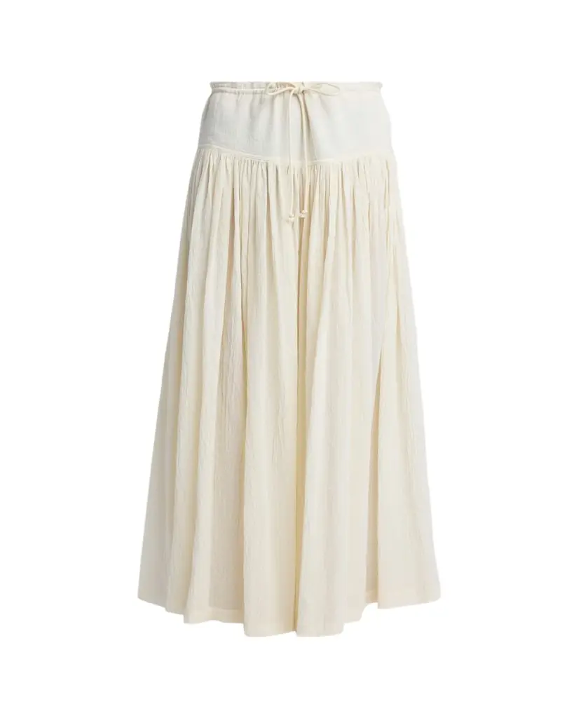 THE ROW Berenice Cotton Gauze Wide-Leg Skirt Pants