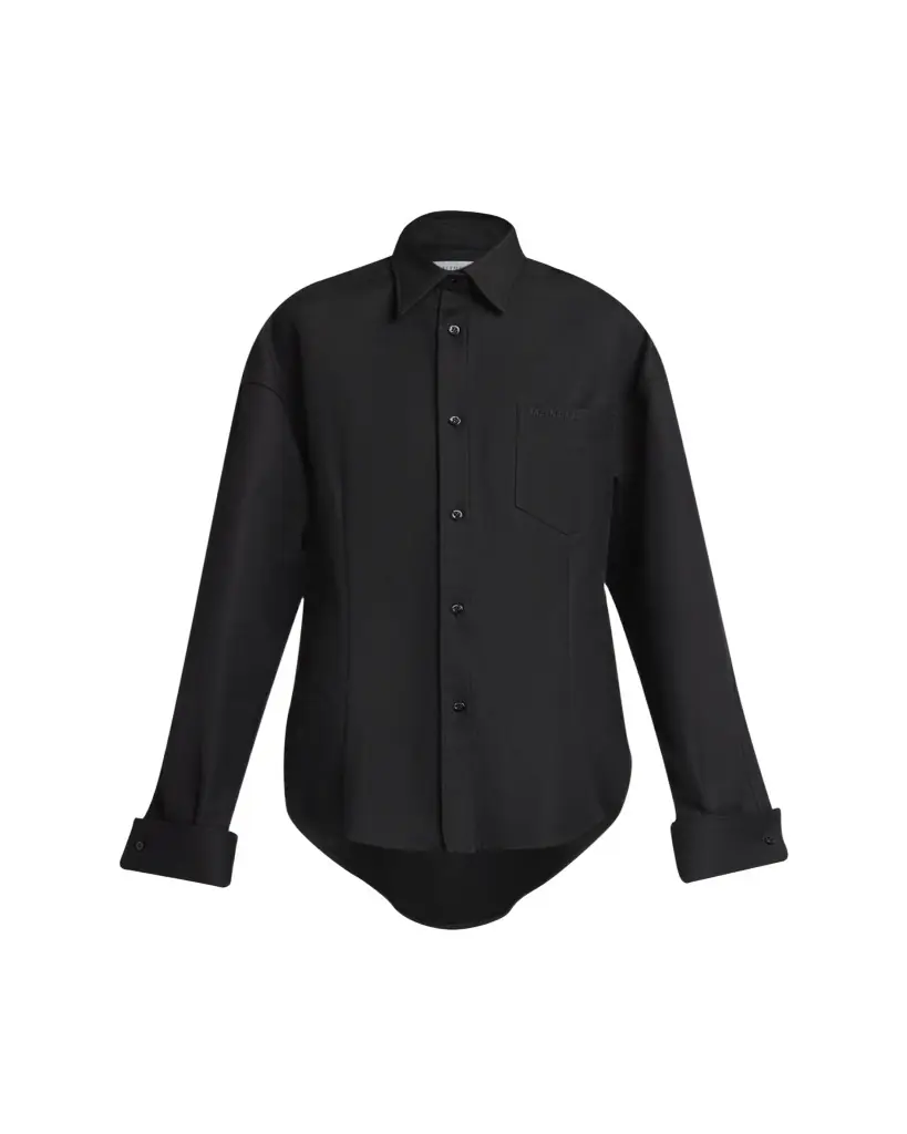 Balenciaga Double Cotton Twill Cocoon Collared Shirt