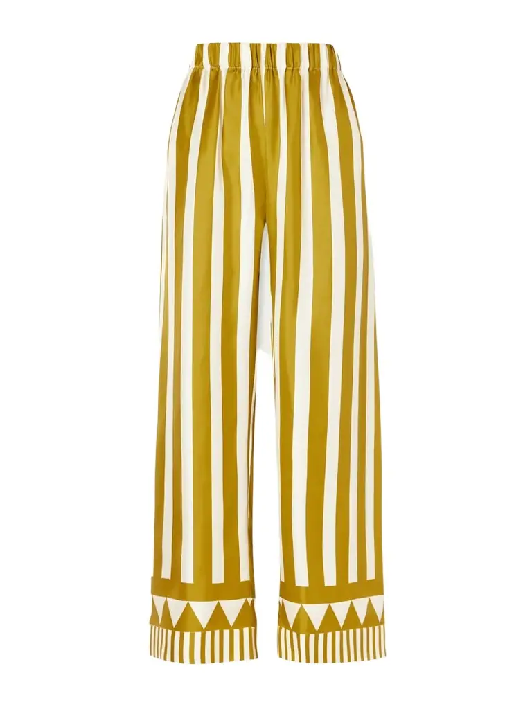 Eres Pacha Striped Silk-twill Straight-leg Pants