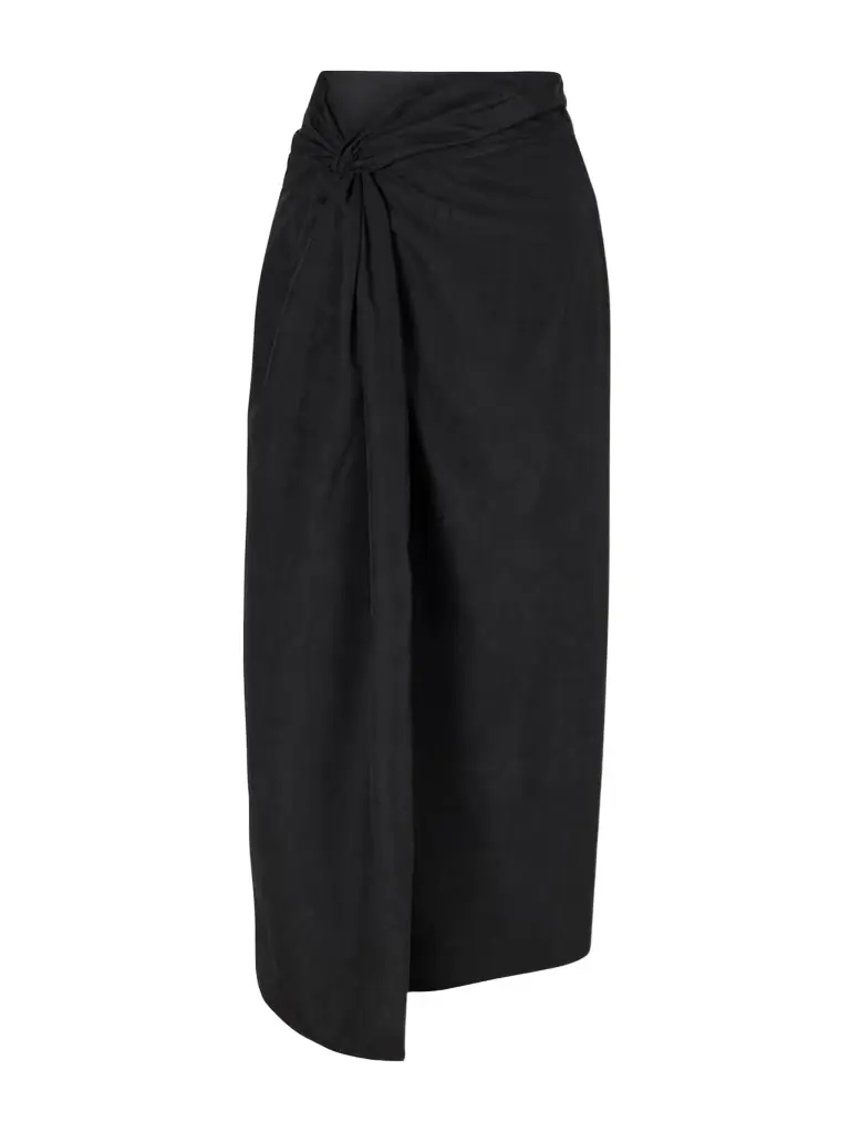 RÓHE Crinkled-satin Midi Skirt
