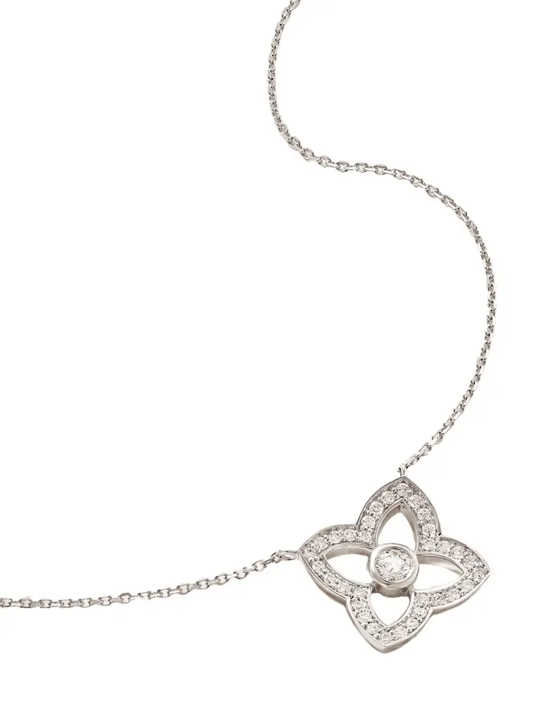 De Beers London Lotus By De Beers 18-karat White Gold Diamond Necklace