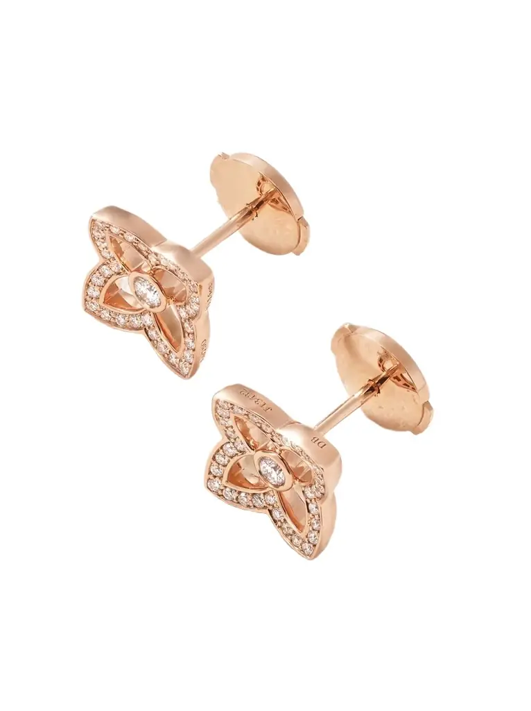 De Beers London Lotus By De Beers 18-karat Rose Gold Diamond Earrings