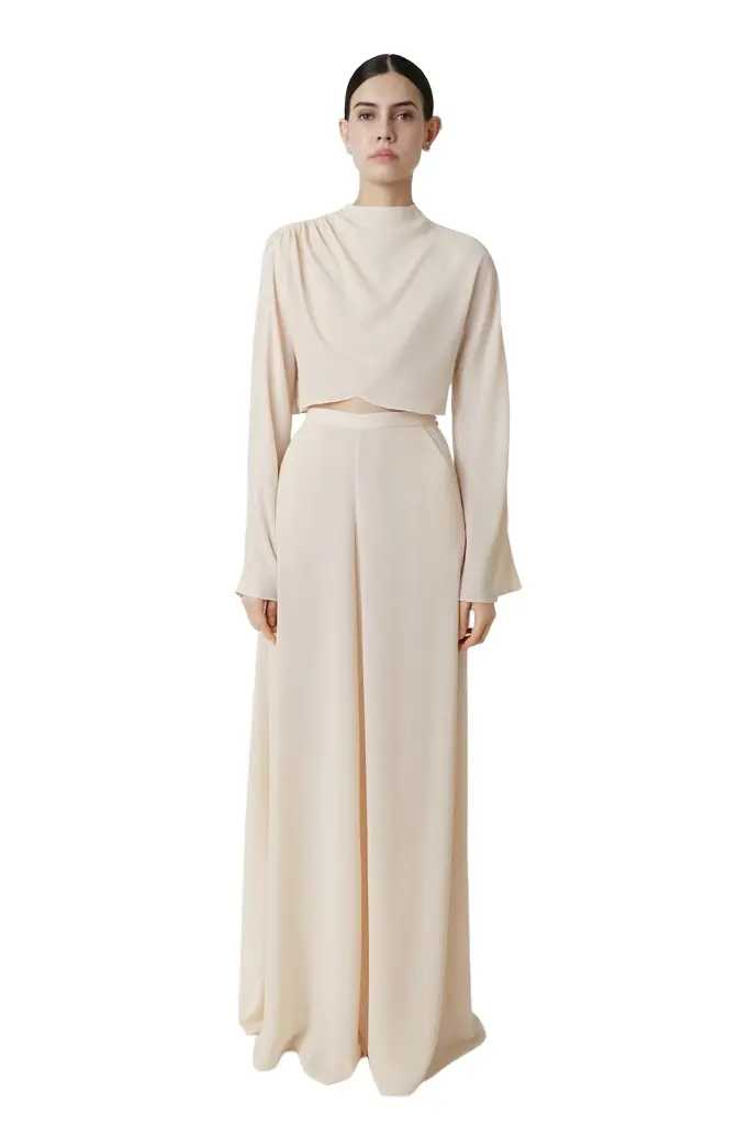LAPOINTE Georgette Wide Leg Pant