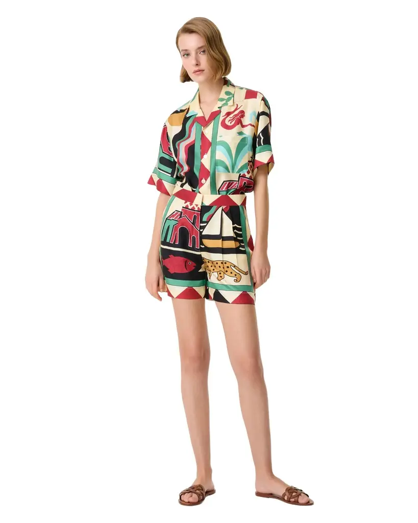 Emporio Sirenuse Tamu Shorts in Louis Barthélemy Print