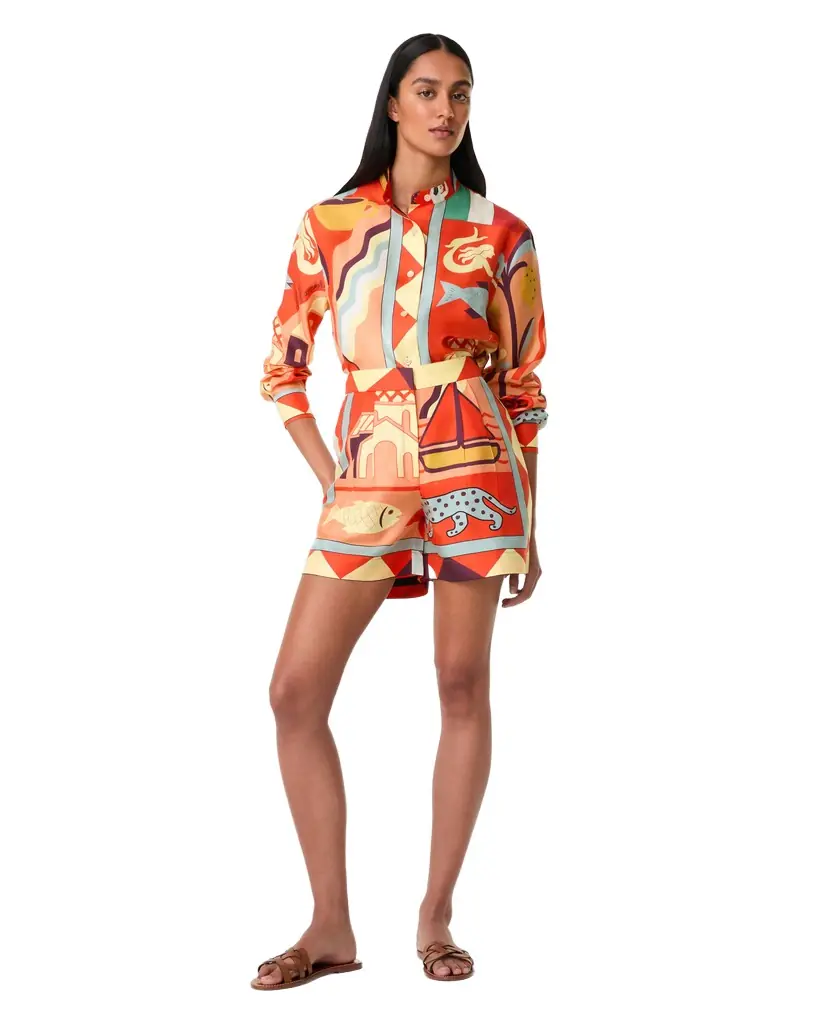 Emporio Sirenuse Tamu Shorts in Louis Barthélemy Print