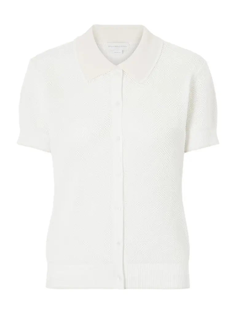 Stella McCartney Open-knit Cotton Polo Shirt