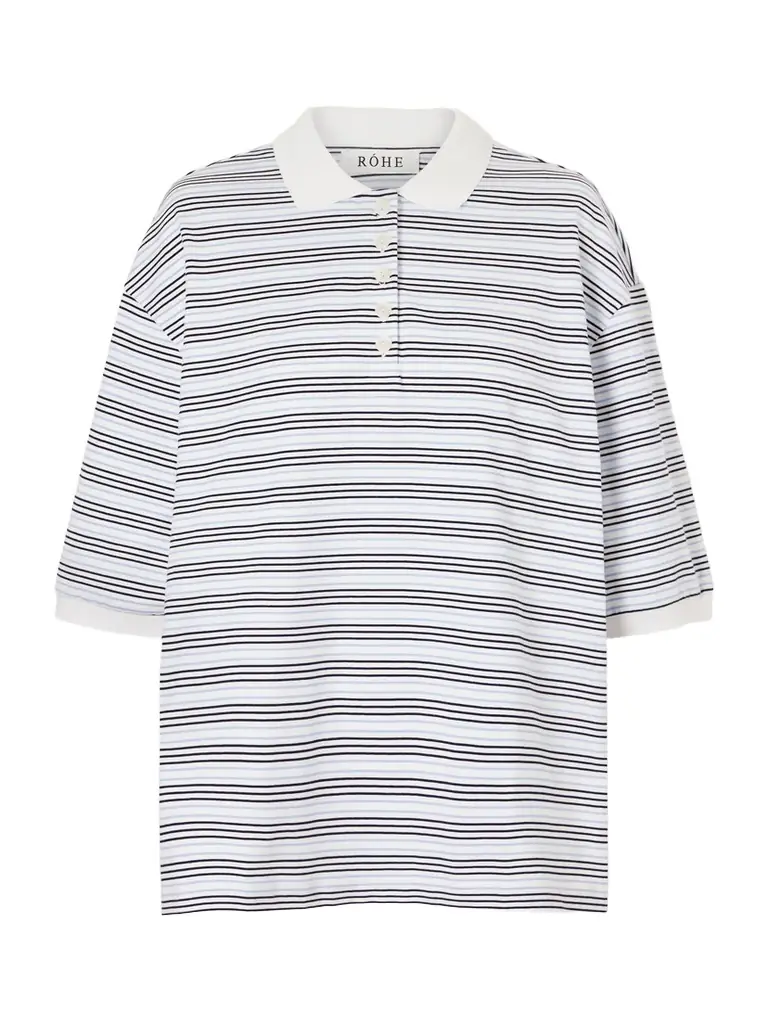 RÓHE Oversized Striped Organic Cotton-jersey Polo Shirt