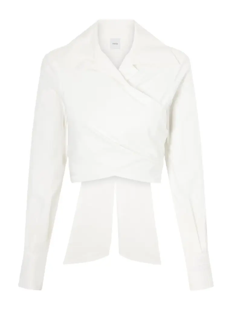 Patou Cotton-poplin Knotted Blouse