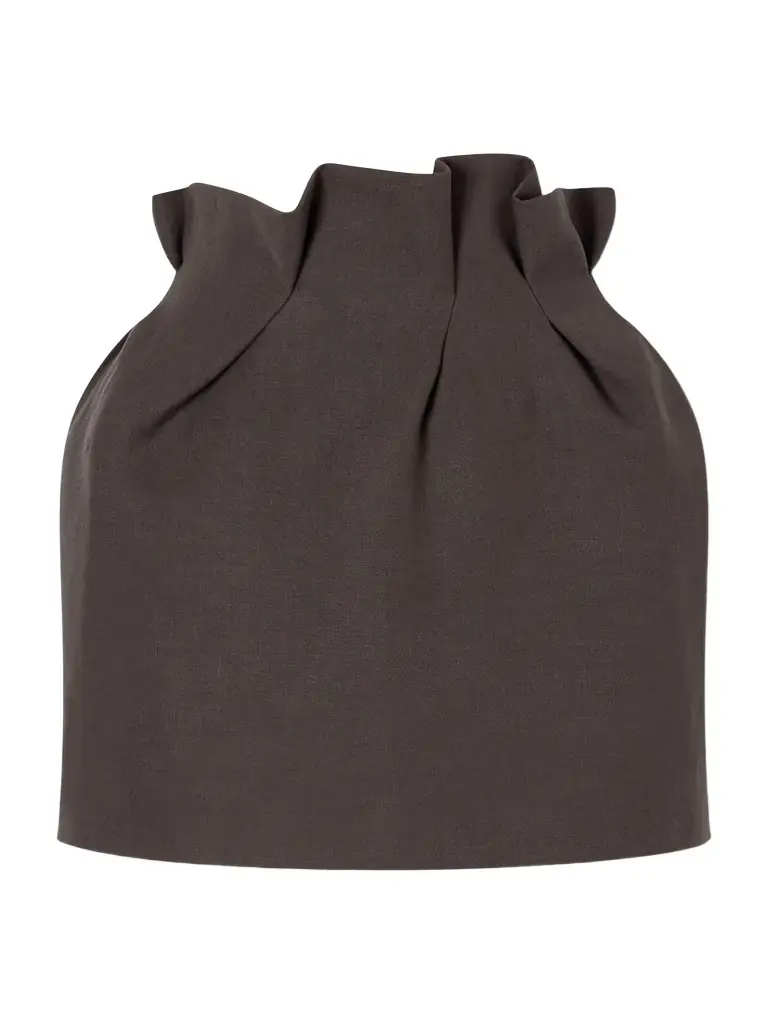 Magda Butrym Padded Linen-blend Mini Skirt