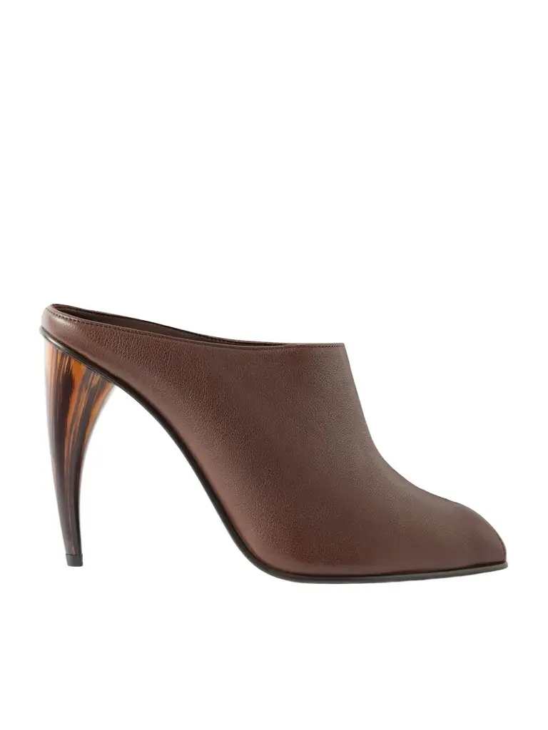 McQueen Leather Mules