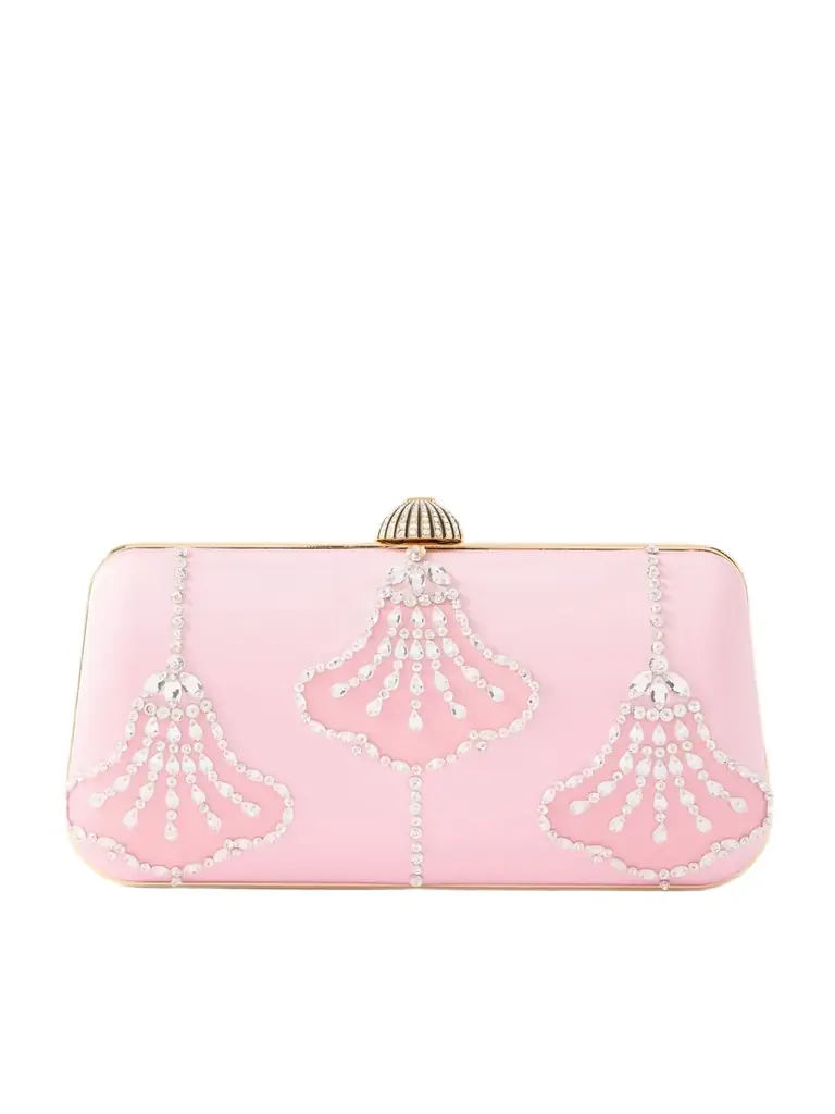 Valentino Garavani Carry Secrets Embellished Satin Clutch