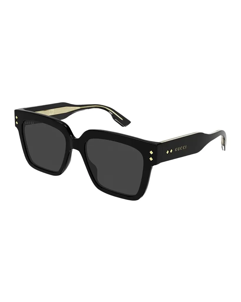Gucci Men 's Rectangle Acetate Sunglasses