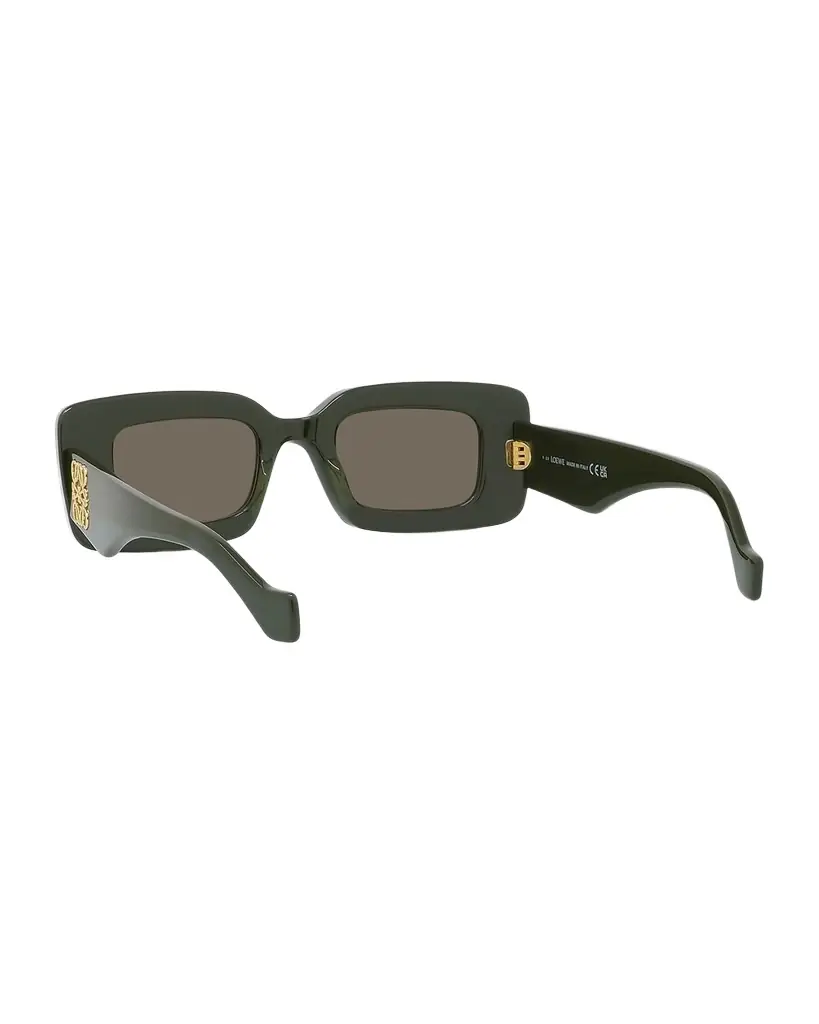 Loewe Men 's Anagram Acetate-Nylon Rectangle Sunglasses