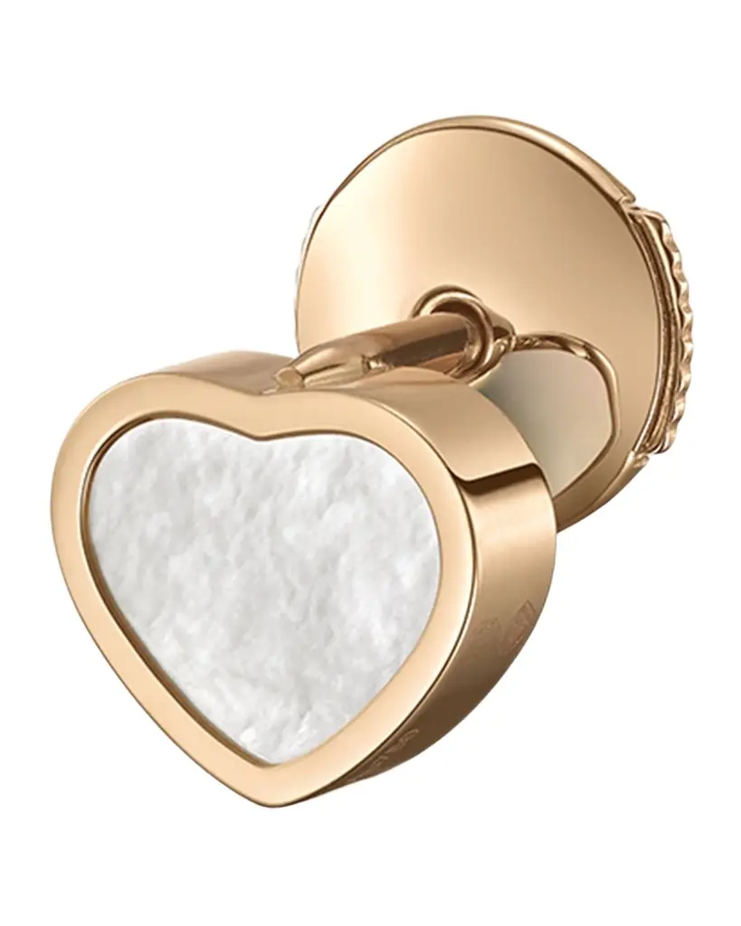 Chopard My Happy Hearts 18K Rose Gold Mother-of-Pearl Earring