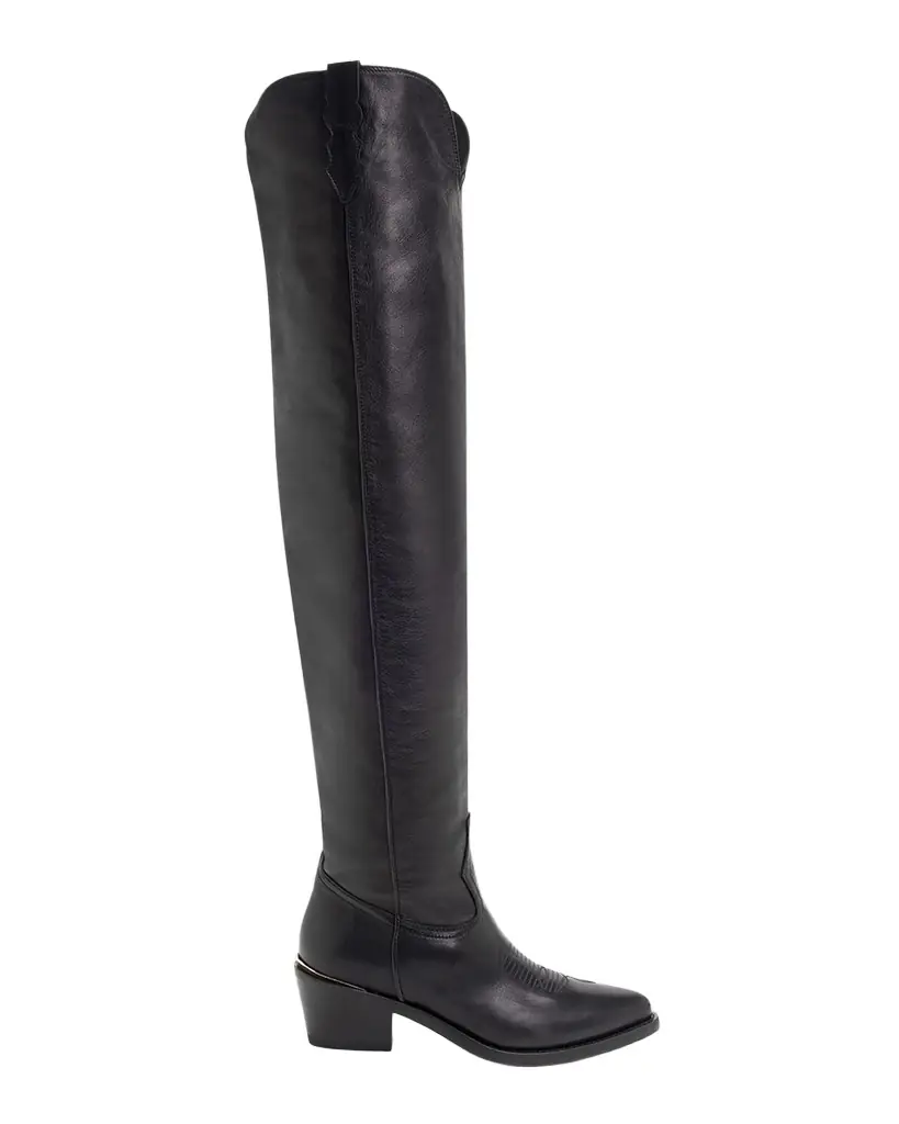 Partlow Julia Leather Over-The-Knee Western Boots