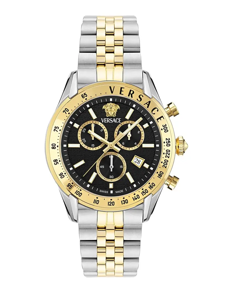 Versace Chrono Master 44mm Two Tone Bracelet Watch