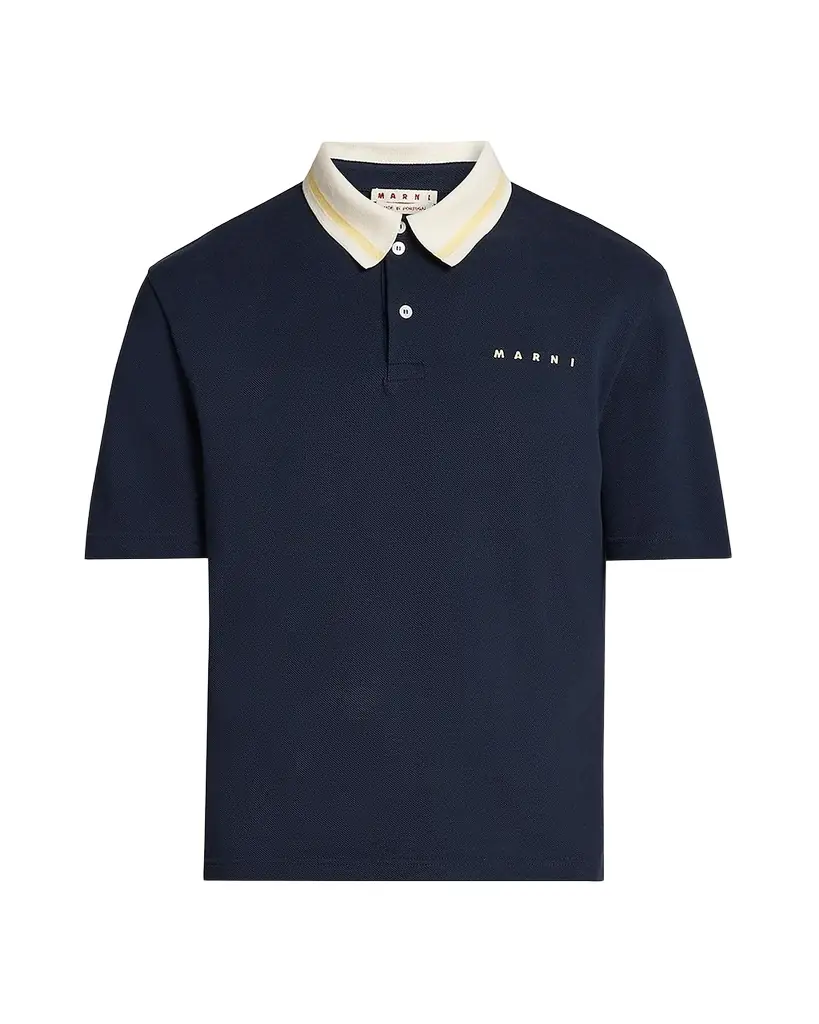 Marni Men 's Contrast-Collar Polo Shirt