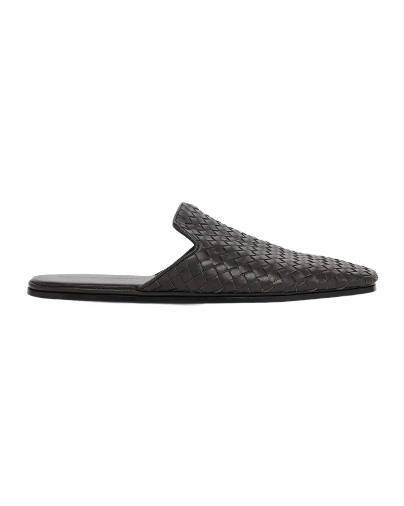 Bottega Veneta Men 's Intrecciato Nappa Leather Slippers