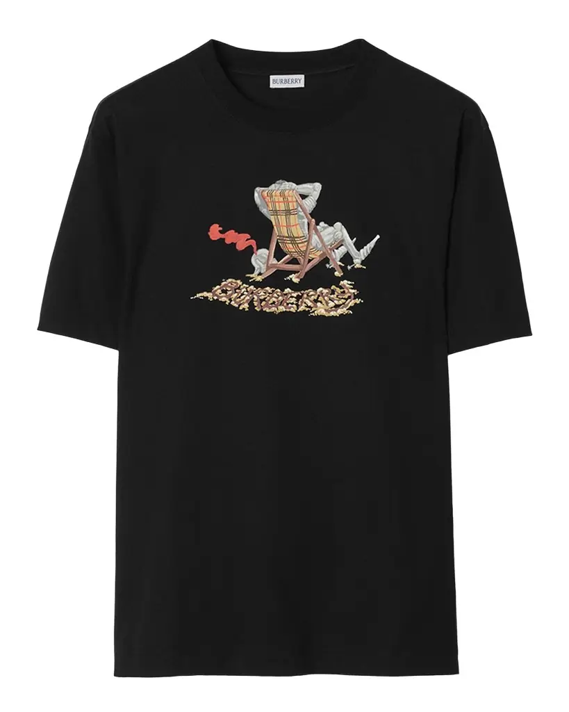 Burberry Men 's Ryan Equestrian Knight Artwork Crewneck T-Shirt