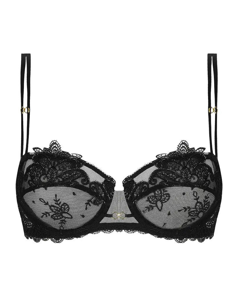 Lise Charmel Diva Glamour Lace-Trim Tulle Demi Bra