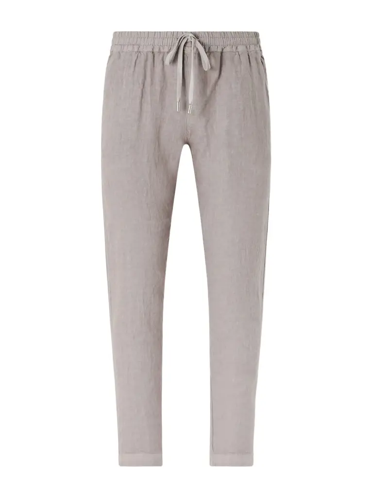 Thom Sweeney Straight-Leg Linen Drawstring Trousers - Men