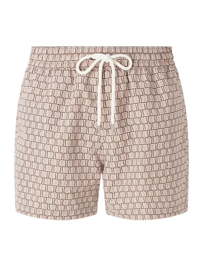 Frescobol Carioca Straight-Leg Mid-Length Printed Recycled Swim Shorts - Men