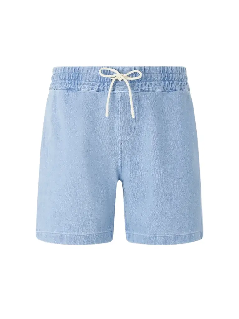 Portuguese Flannel Straight-Leg Denim Drawstring Shorts - Men