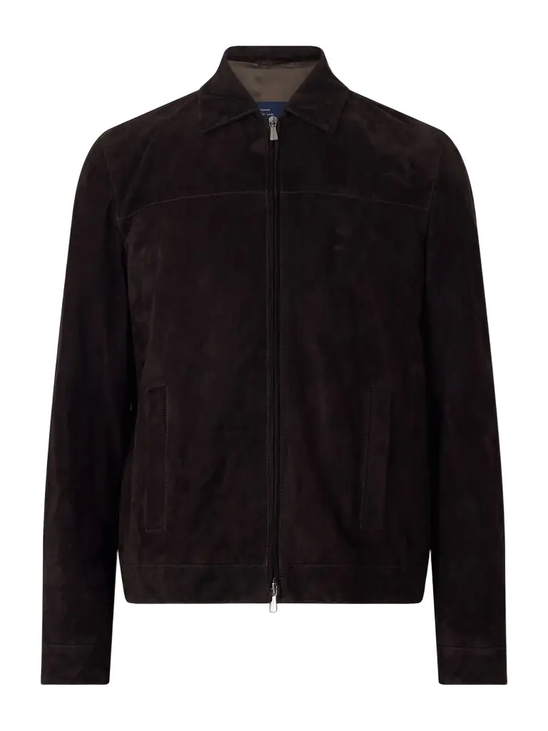 Thom Sweeney Suede Bomber Jacket - Men