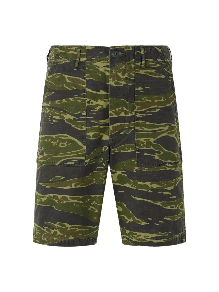 OrSlow U.S. Army Fatigue Printed Straight-Leg Rip-Stop Cotton Shorts - Men