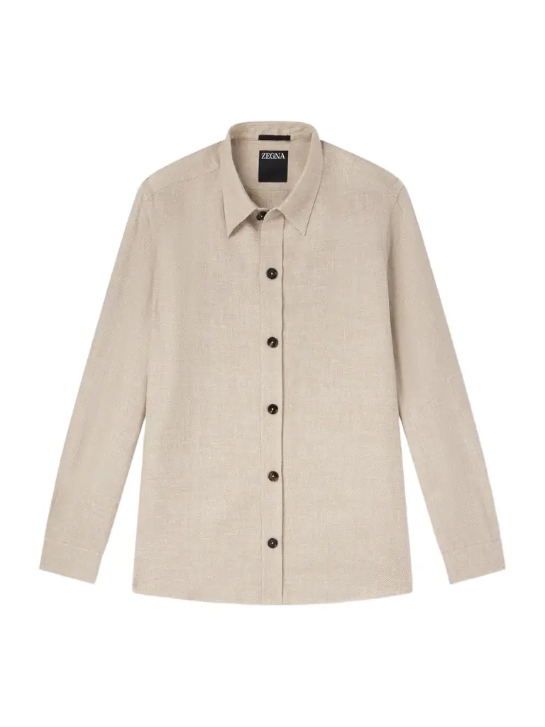 Zegna Cashmere, Linen and Silk-Blend Overshirt - Men