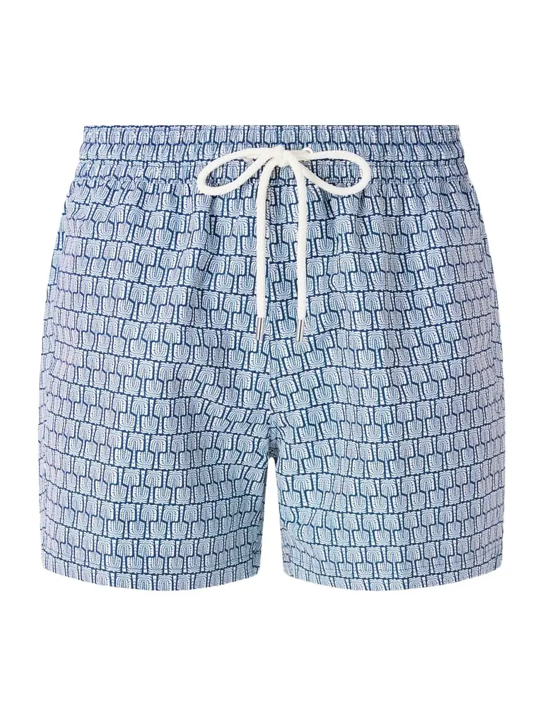 Frescobol Carioca Rio Straight-Leg Mid-Length Printed Recycled Swim Shorts - Men