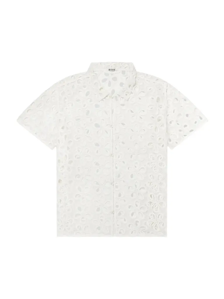 BODE Primrose Cotton-Lace Shirt - Men