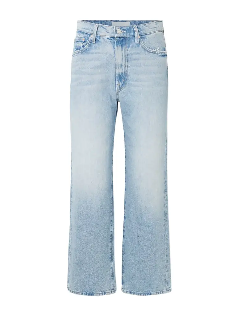 Mother The Rambler Zip Flood High-rise Straight-leg Jeans