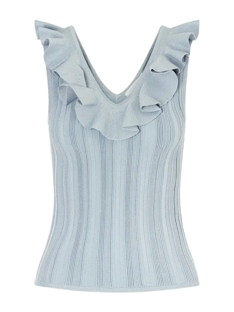 Zimmermann Aster Metallic Ruffled Top