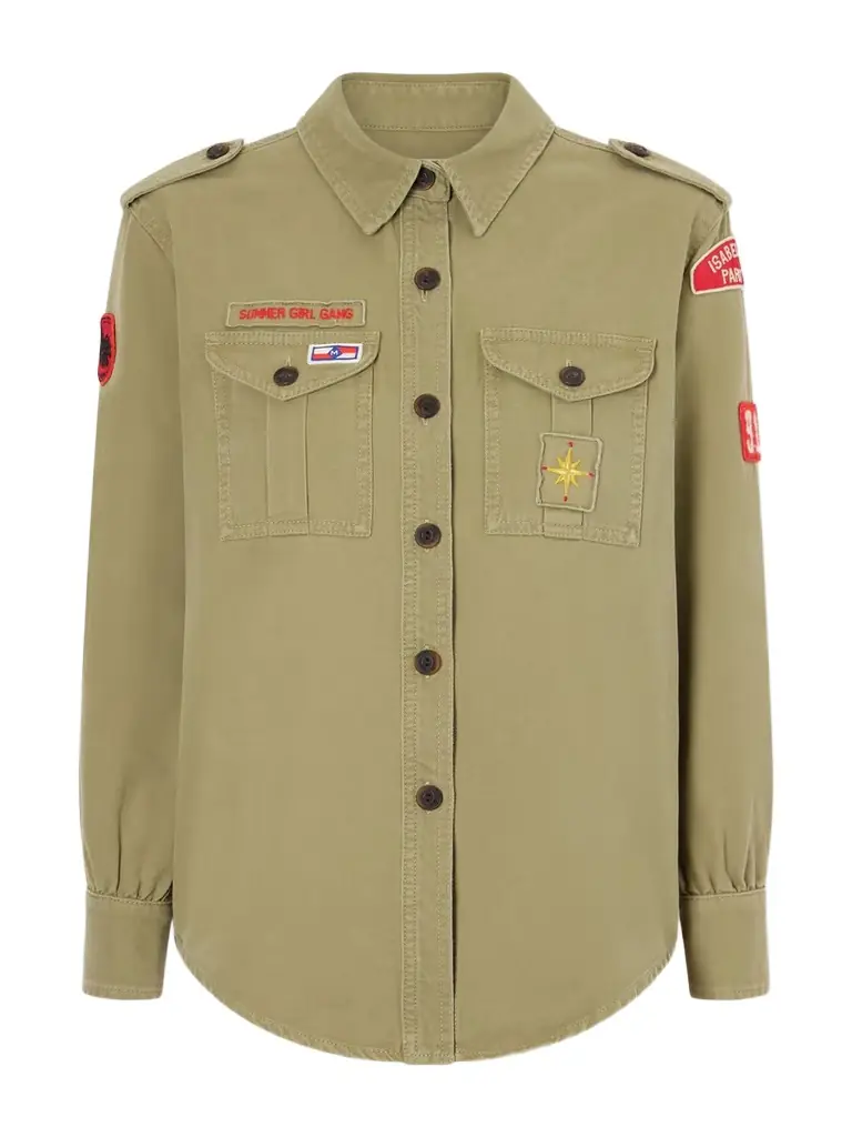 Isabel Marant Umberta Appliquéd Cotton-gabardine Shirt