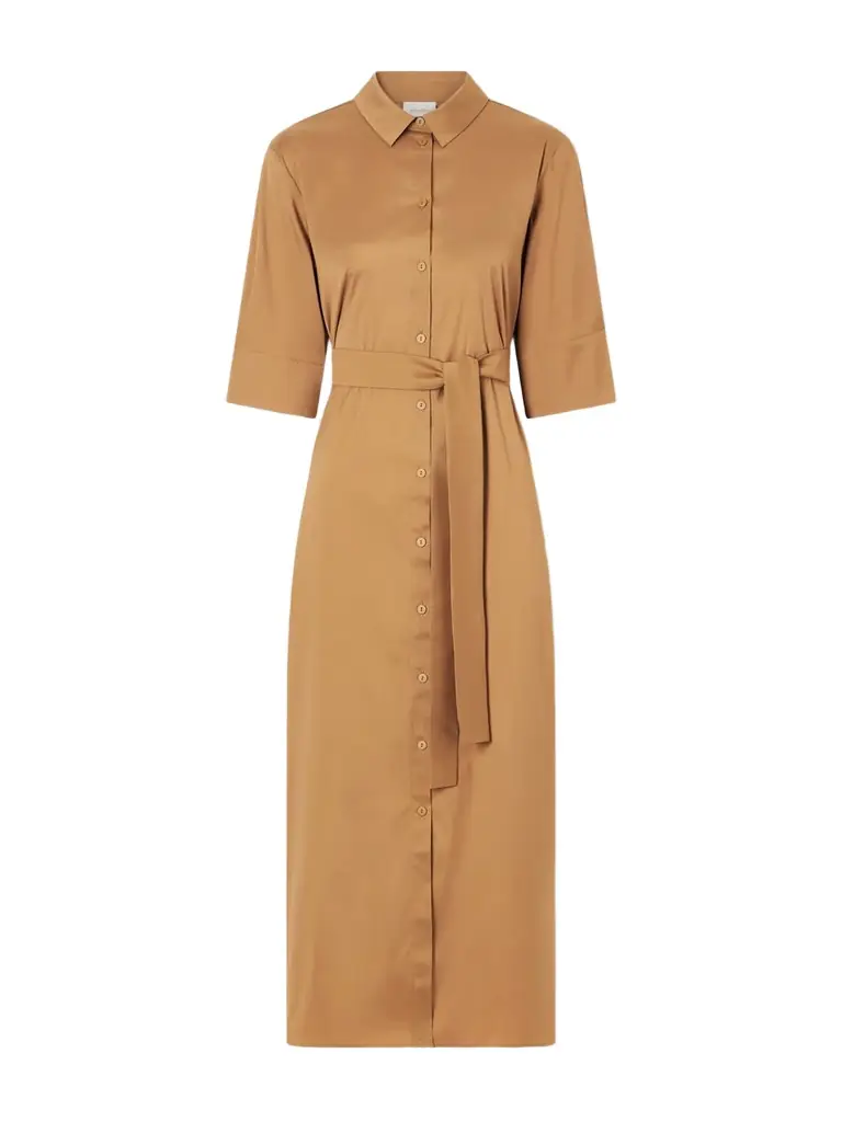 Max Mara Beachwear Cotton-blend Poplin Midi Dress