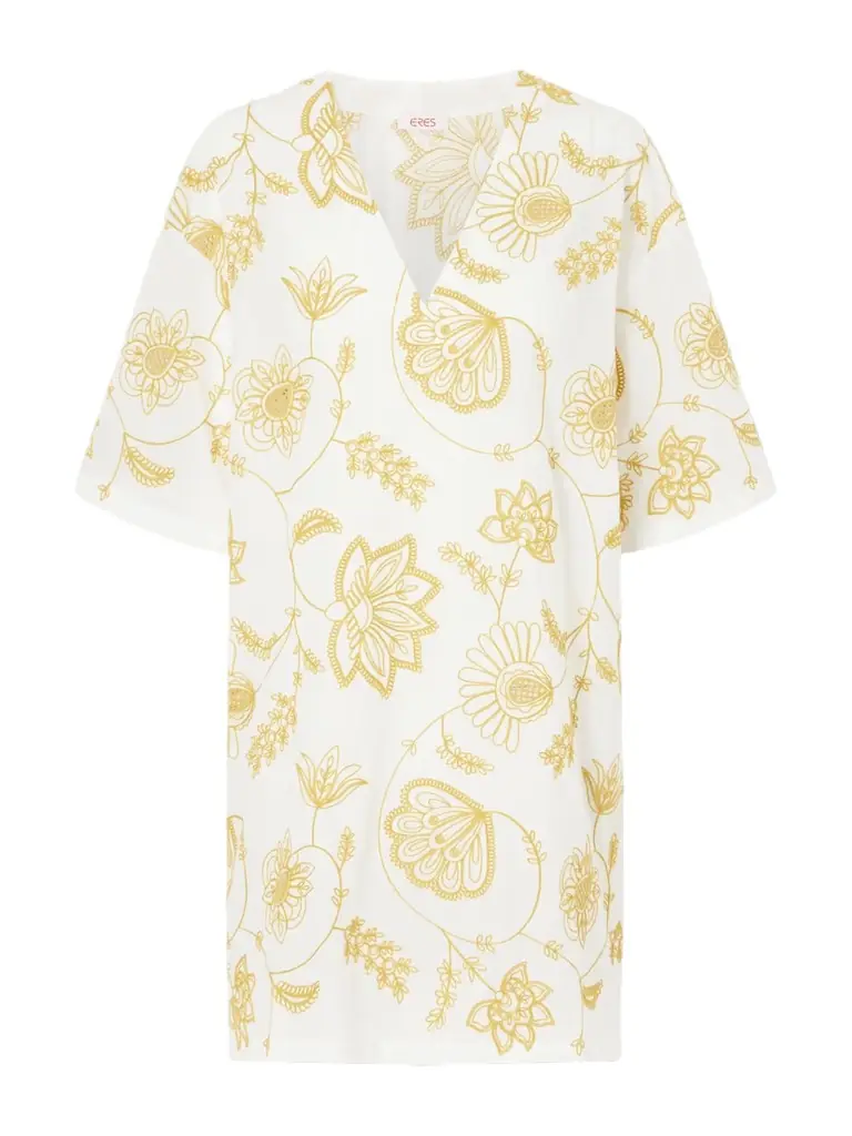 Eres Levia Embroidered Cotton-blend Mini Dress