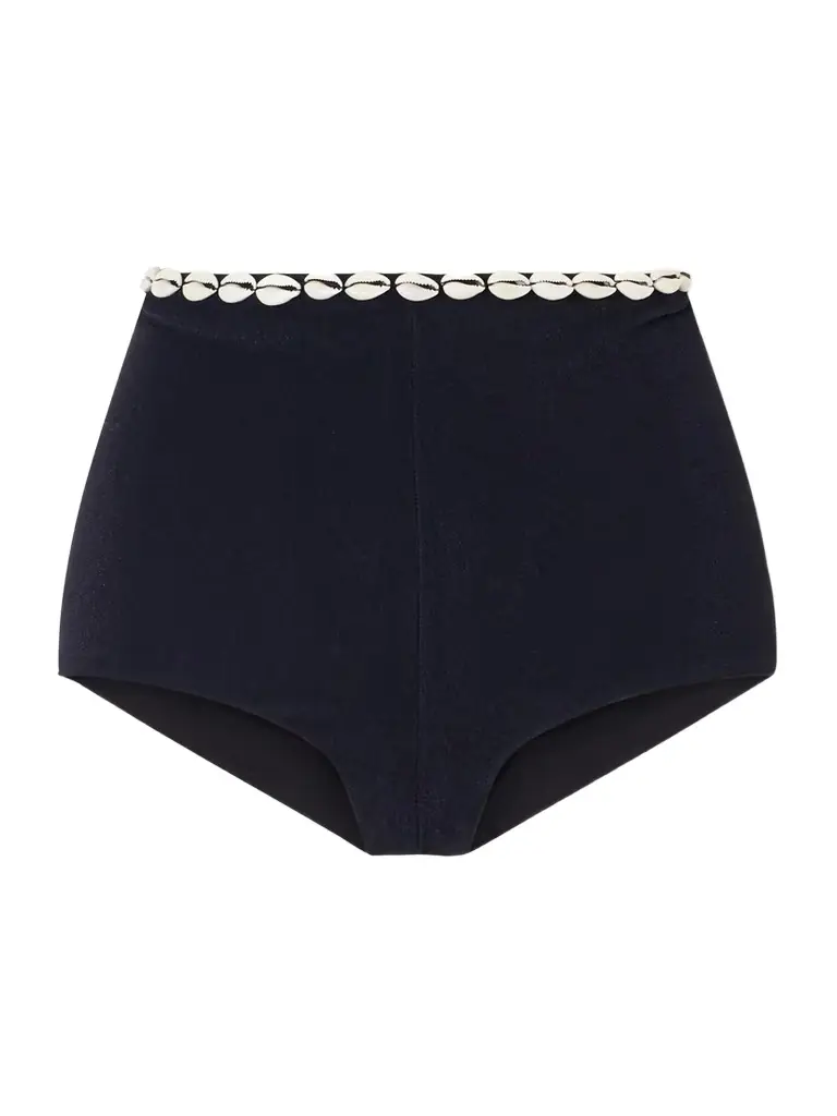 SARA CRISTINA Embellished Jersey Bikini Bottoms