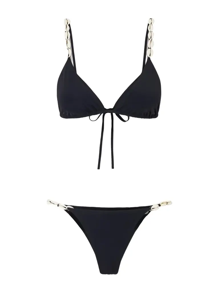 SARA CRISTINA Cowries Embellished Bikini