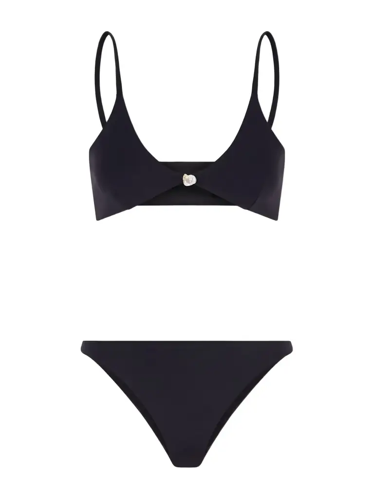 SARA CRISTINA Luna Pearl-embellished Bikini