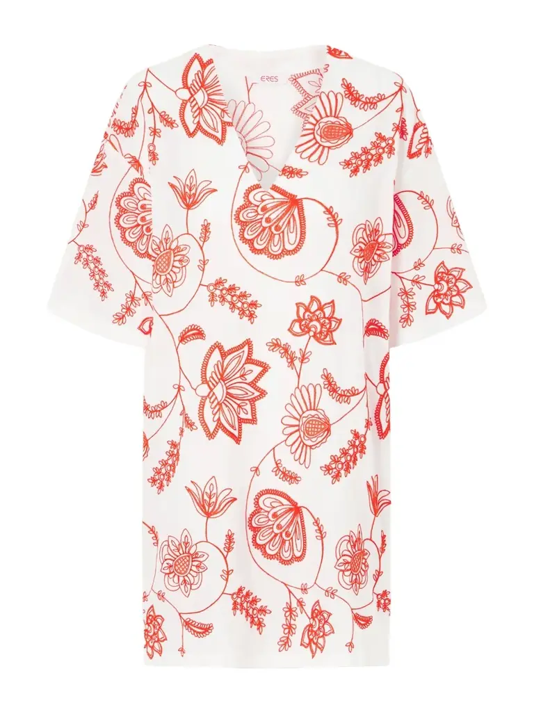 Eres Embroidered Cotton-blend Mini Dress