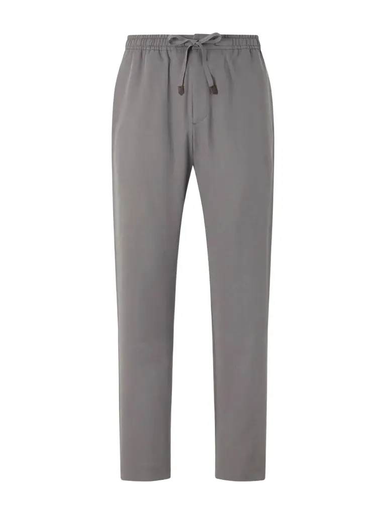 Canali Straight-Leg Lyocell Drawstring Trousers - Men