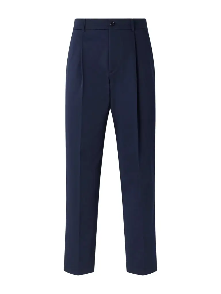 Valentino Garavani VLogo Straight-Leg Pleated Cotton-Gabardine Trousers - Men