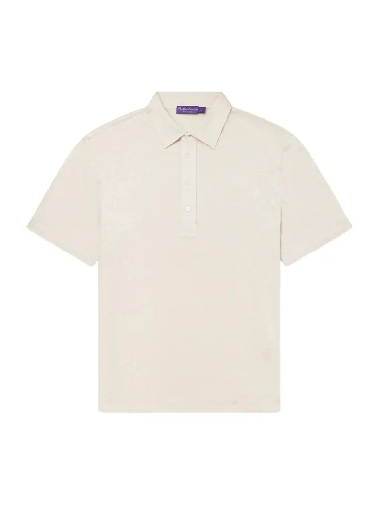 Ralph Lauren Purple Label Logo-Embroidered Linen-Jersey Polo Shirt - Men
